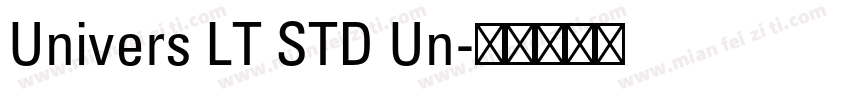 Univers LT STD Un字体转换